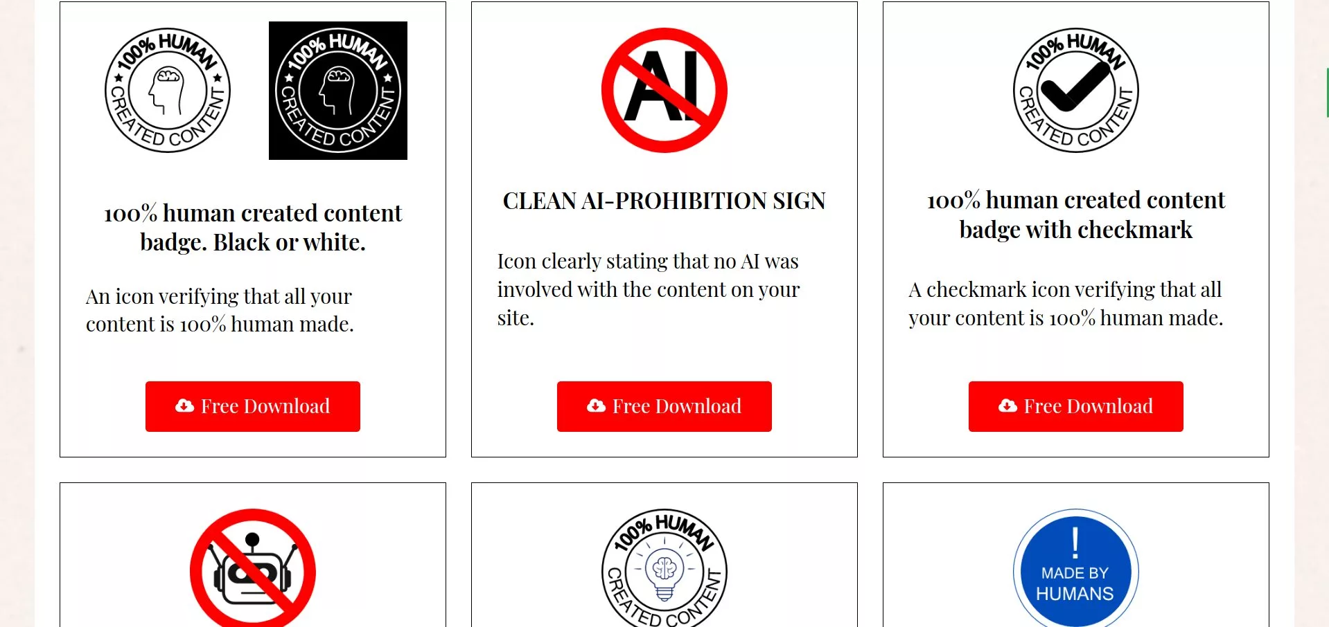 I added the “No-AI” icon in my website footer and you should too